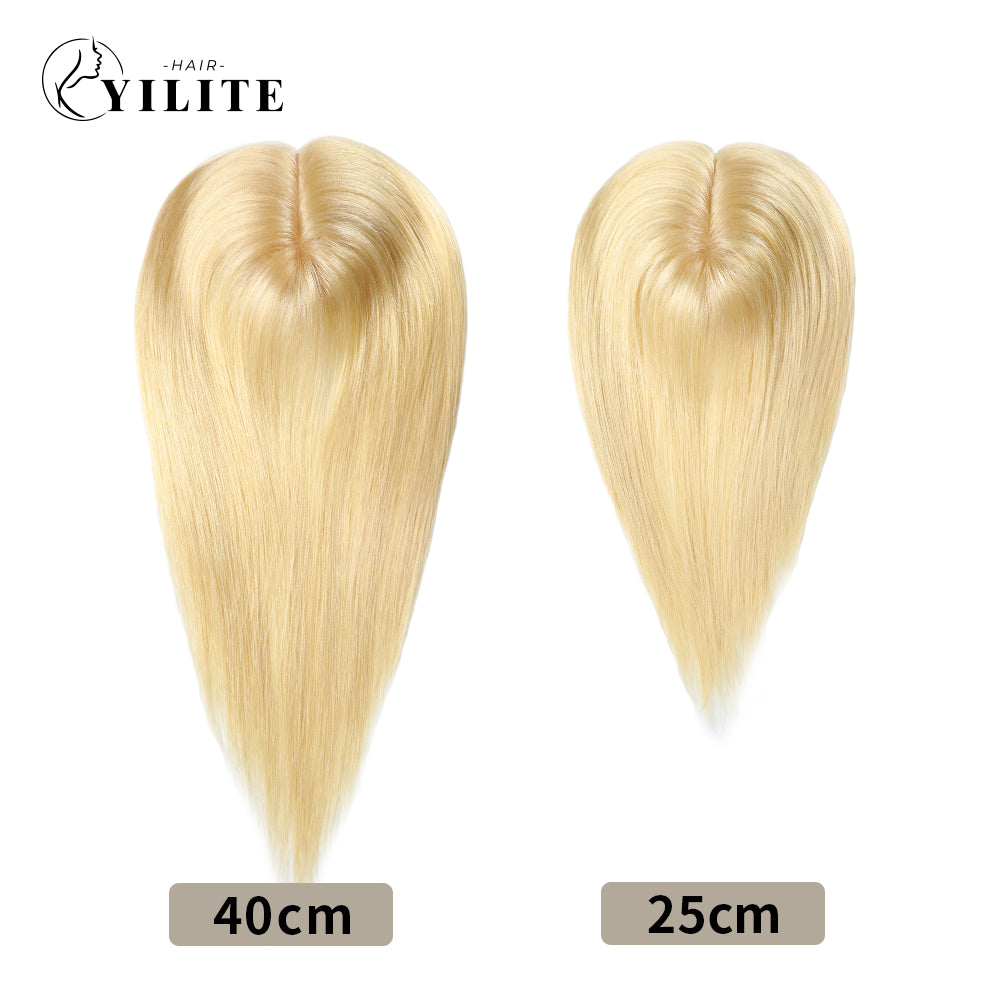 Realmhair virgin hair toppers in 25cm and 40cm (#613 Bleach Blonde)