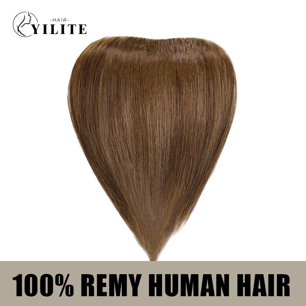Realmhair seamless hair patch 1.5x15cm virgin human hair (#4 Dark Brown)