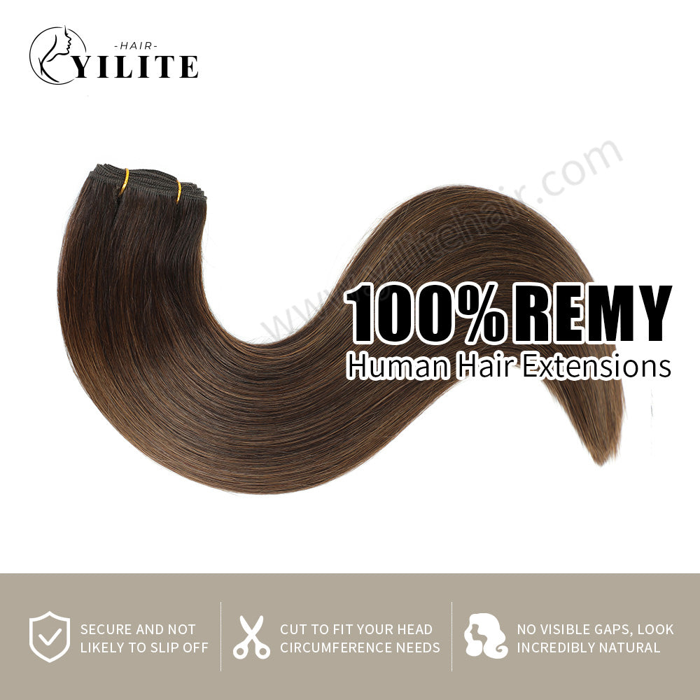 Realmhair sew in weft hair extensions, virgin human hair (#P2/6/T2)