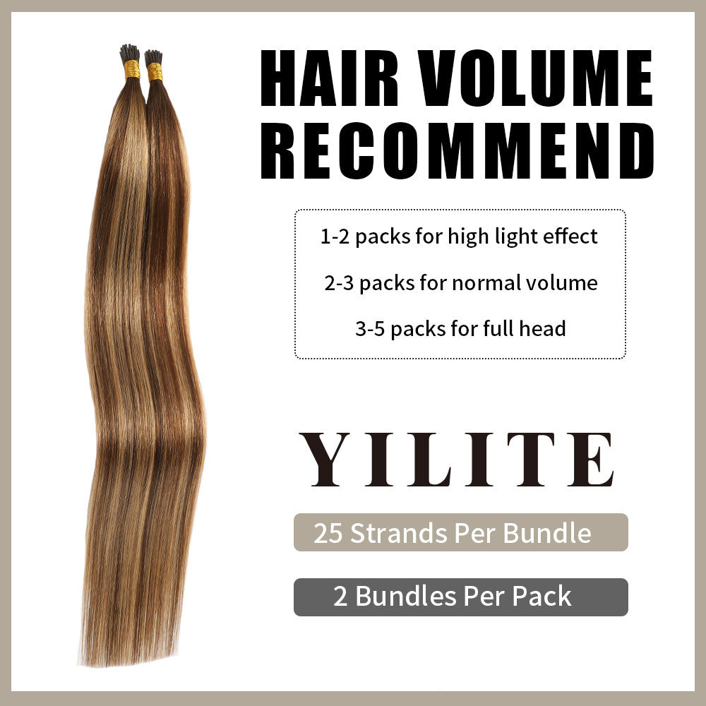 Realmhair I Tip hair extensions with hair volume recommendation (#P4/27/T4)