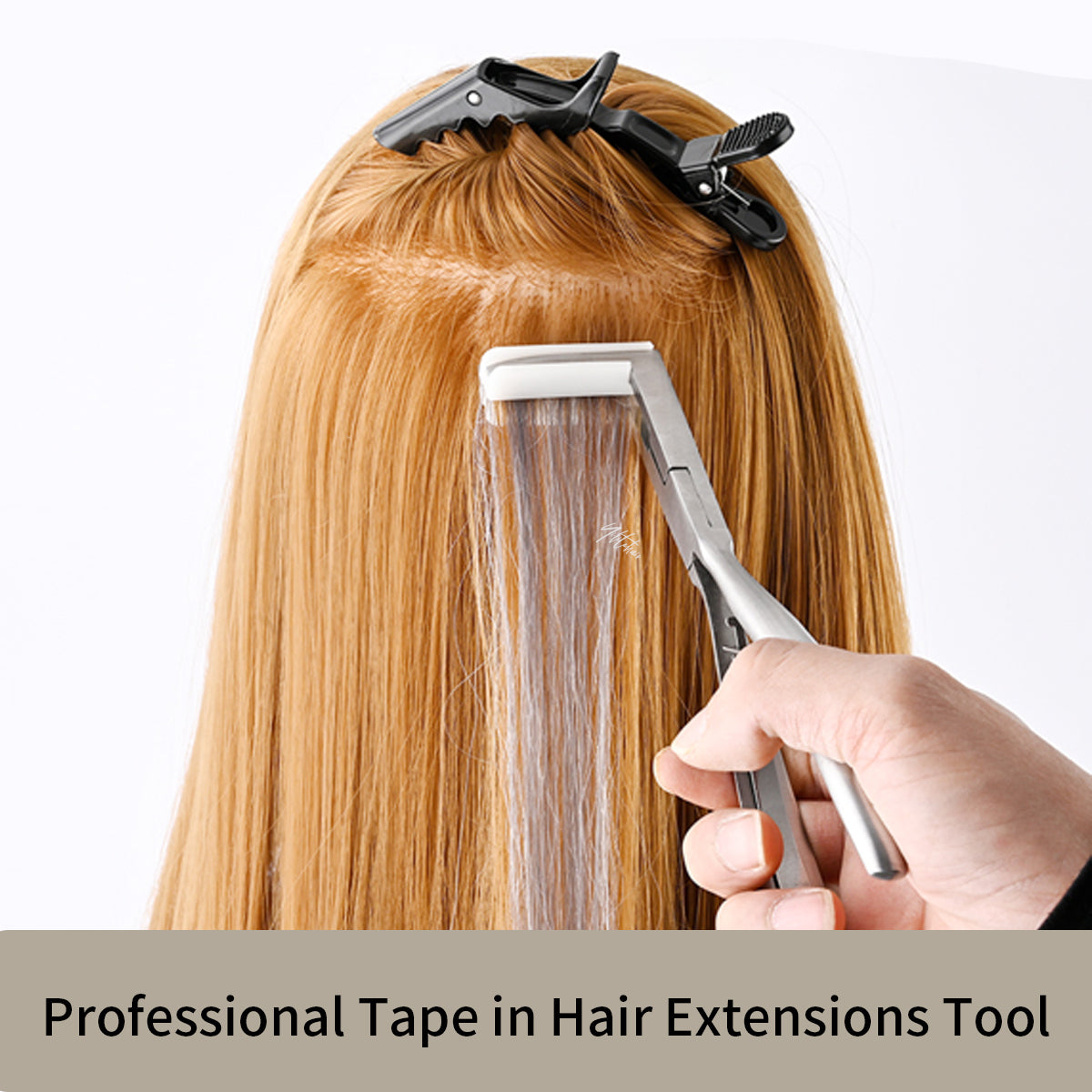 Realmhair Pro Tape In Applicator Stainless Steel Flat Surface Tool (Silver)