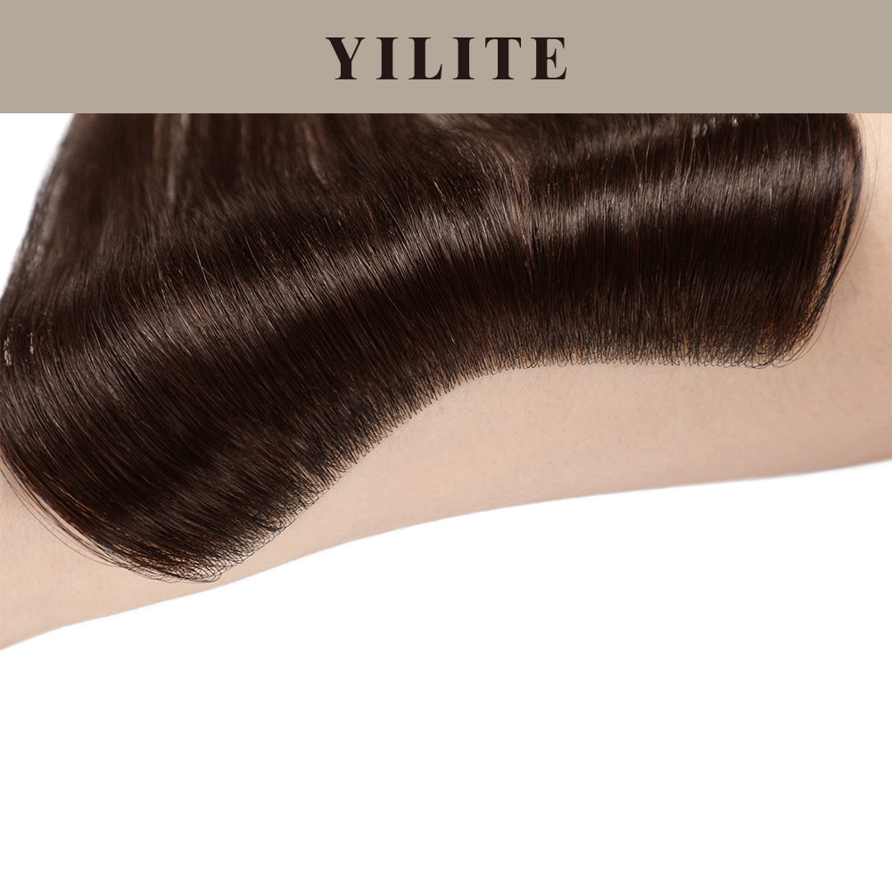 Demonstration of the invisible effect of seamless hair patches 2.5x16cm on the arms (#2)