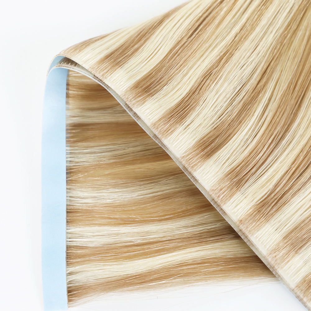 Zoomed view of Realmhair 20¡Á0.8cm seamless tape-in hair extension in #P18/613