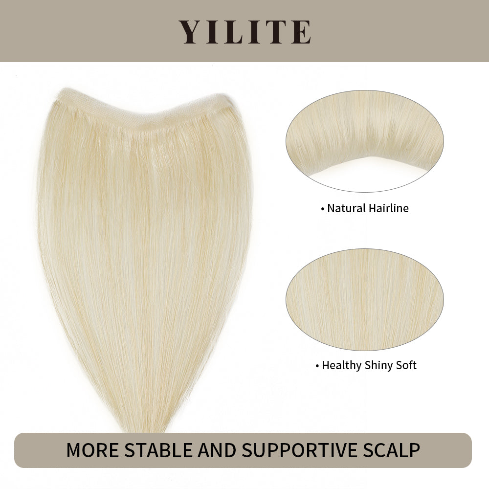 Realmhair seamless hair patch 1.5x16cm with natural hairline and healthy, shiny, soft hair (#60)