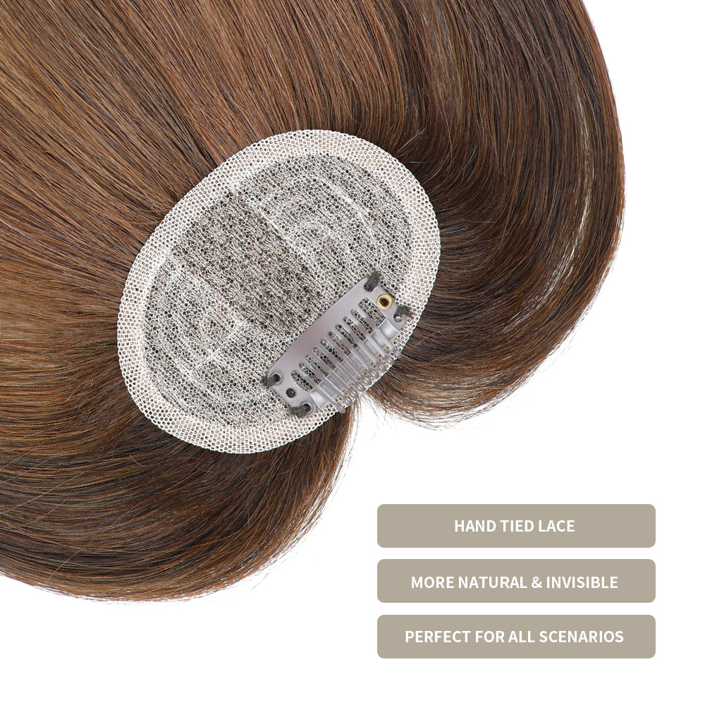 Realmhair Hand-Tied Invisible Clip In Bangs Real Remy Human Hair Wispy Bangs French Bangs (#4)