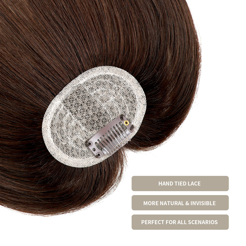 Realmhair Hand-Tied Invisible Clip In Bangs Real Remy Human Hair Wispy Bangs French Bangs (#2)