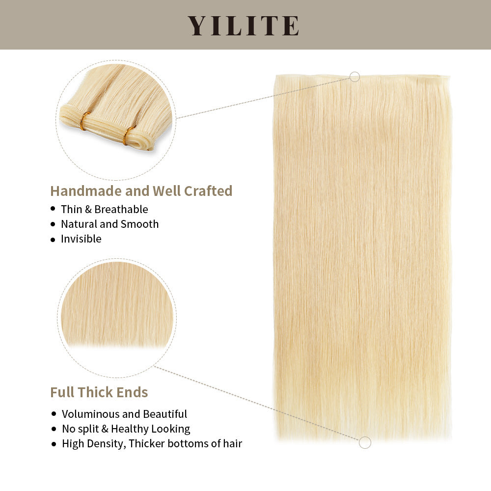 Realmhair #613 genius weft 1Pc with thin handmade top and full thick ends