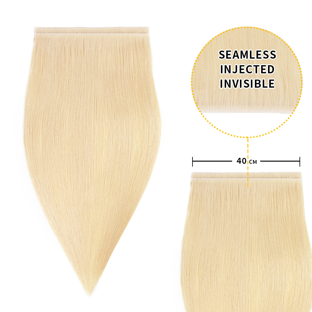 Realmhair 40*0.8cm long invisible tape in hair extensions 2Pcs virgin human hair (#613)