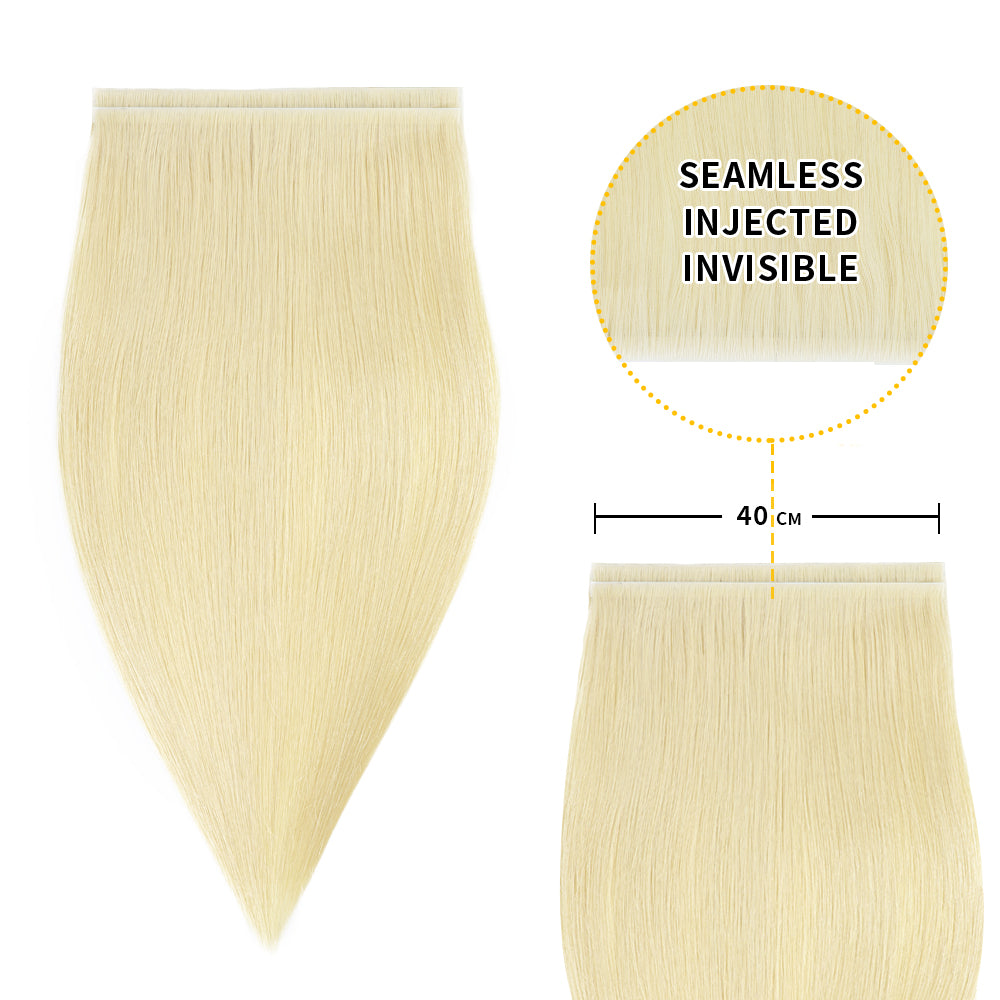 Realmhair 40*0.8cm long invisible tape in hair extensions 2Pcs virgin human hair (#60)
