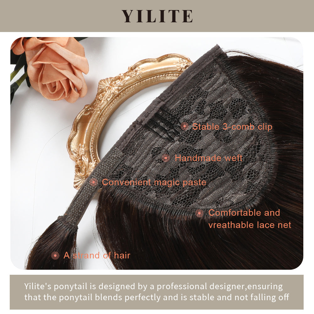 Close-up showing the details of the ponytail extension (#T2/60 )