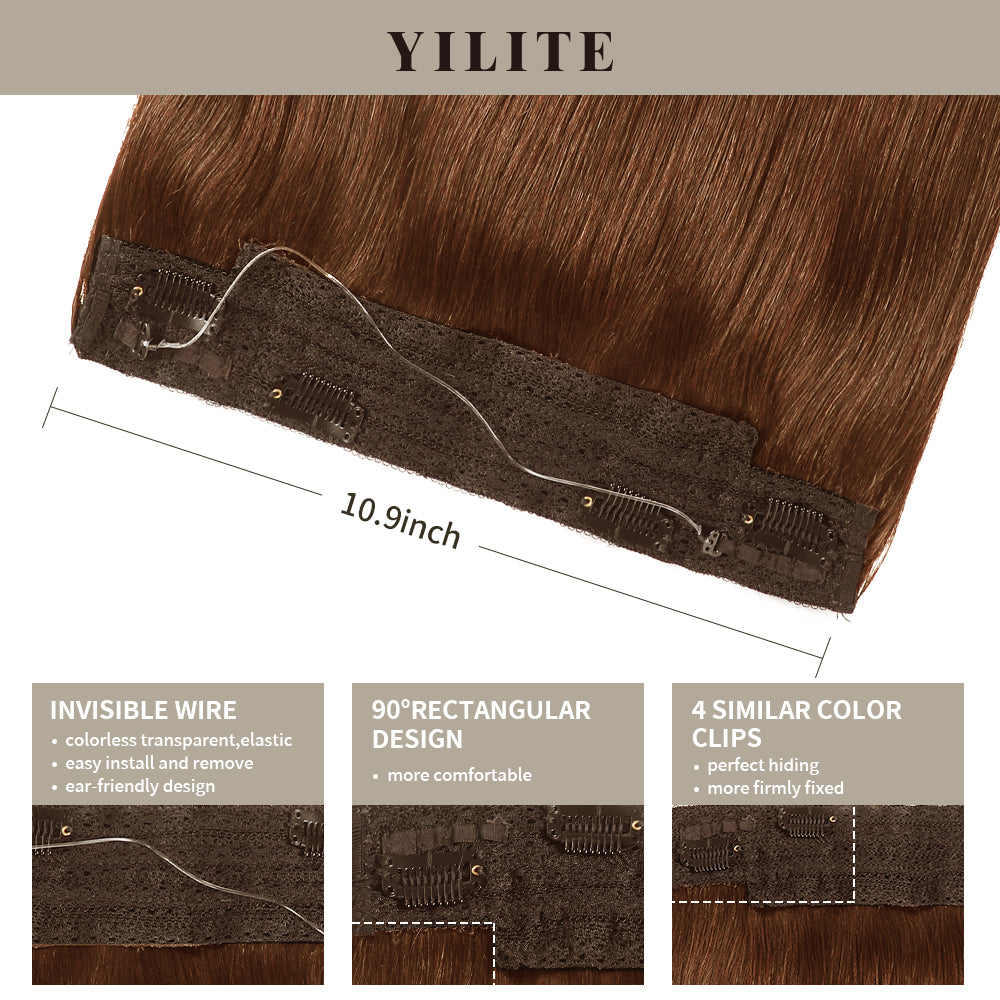 Details of wire extensions in color #6: invisible wire, 90¡ã rectangular design, and 4 clips