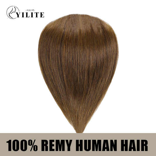 Realmhair seamless hair patch 7x15cm virgin human hair (#4 Dark Brown)