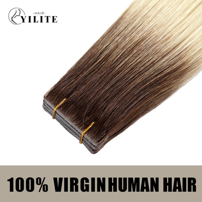 Realmhair seamless invisible tape in hair extensions 20Pcs virgin human hair (T2/60)