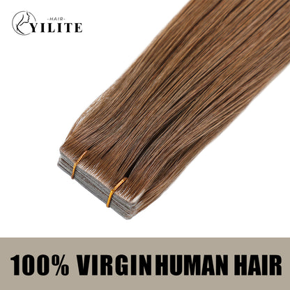 Realmhair seamless invisible tape in hair extensions 20Pcs virgin human hair (#6)