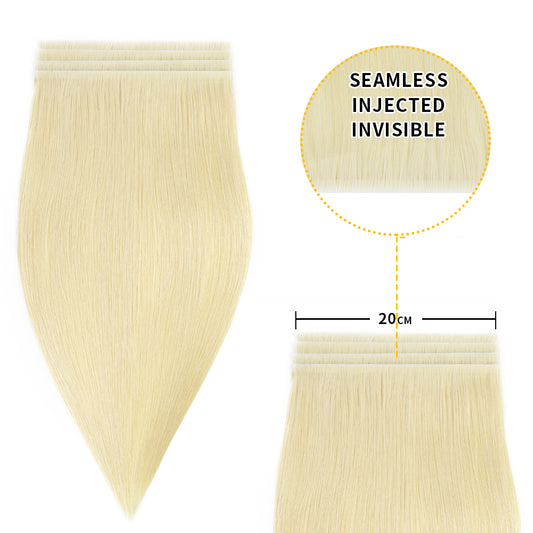 Realmhair 20*0.8cm long invisible tape in hair extensions 4Pcs virgin human hair (#60 )