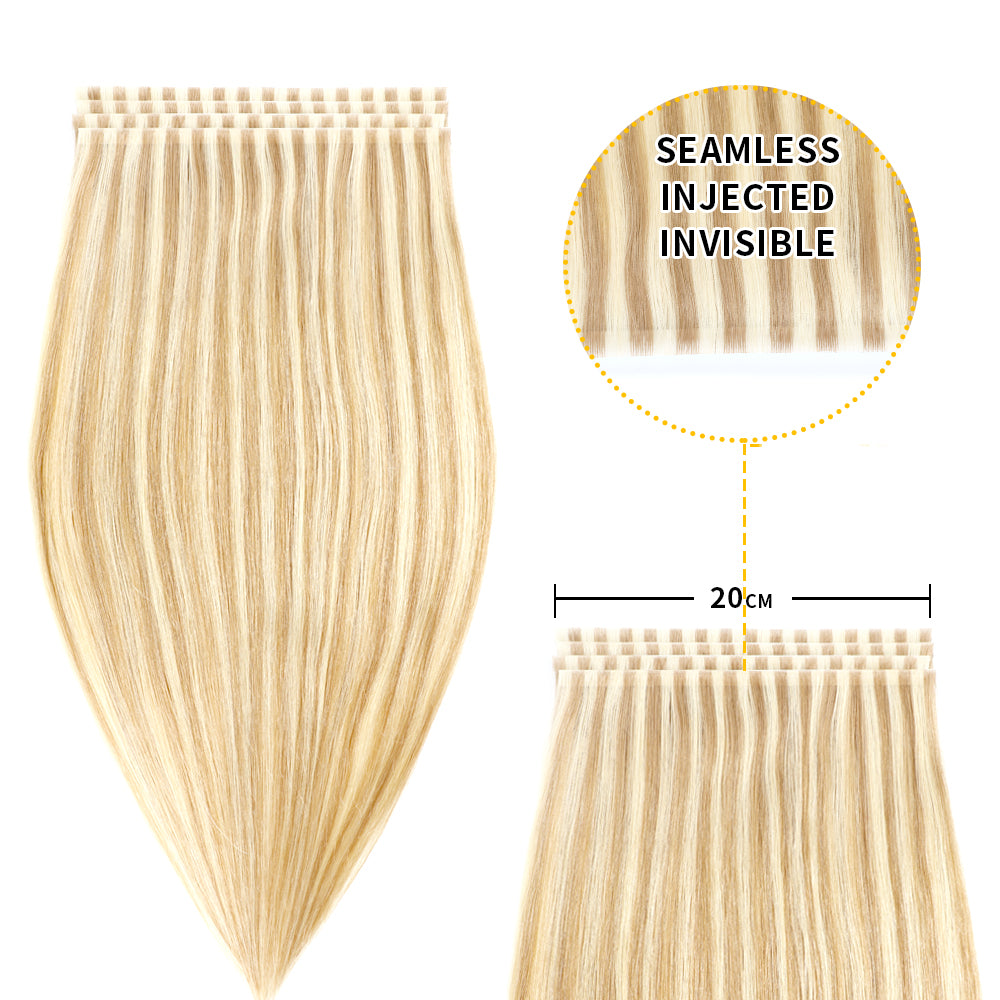 Realmhair 20*0.8cm long invisible tape in hair extensions 4Pcs virgin human hair (#P18/613 )