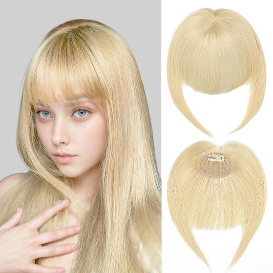 Realmhair Hand-Tied Invisible Clip In Bangs Real Remy Human Hair Wispy Bangs French Bangs (#613)