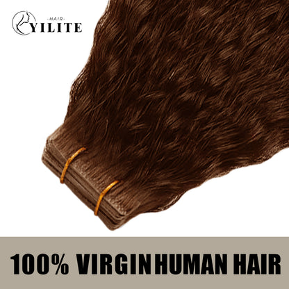 Realmhair kinky seamless invisible tape in hair extensions 20Pcs Virgin Human Hair (#4)