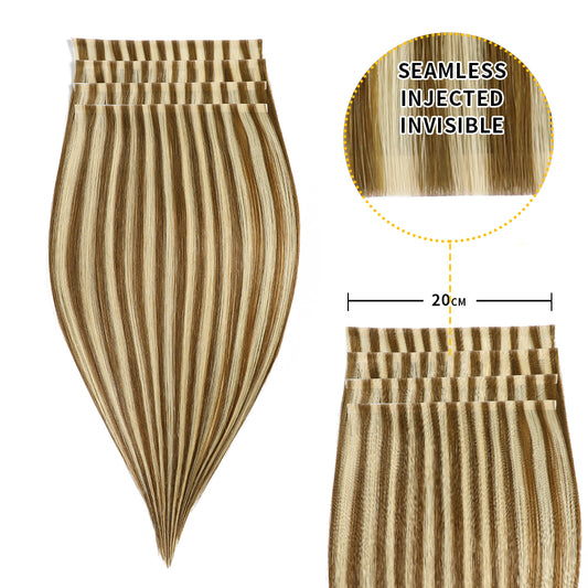 Realmhair 20*0.8cm long invisible tape in hair extensions 4Pcs virgin human hair (#P6/613)