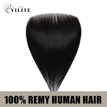 Realmhair seamless hair patch 7x15cm virgin human hair (#1 Jet Black) 