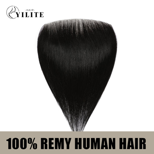 Realmhair seamless hair patch 7x15cm virgin human hair (#1 Jet Black) 