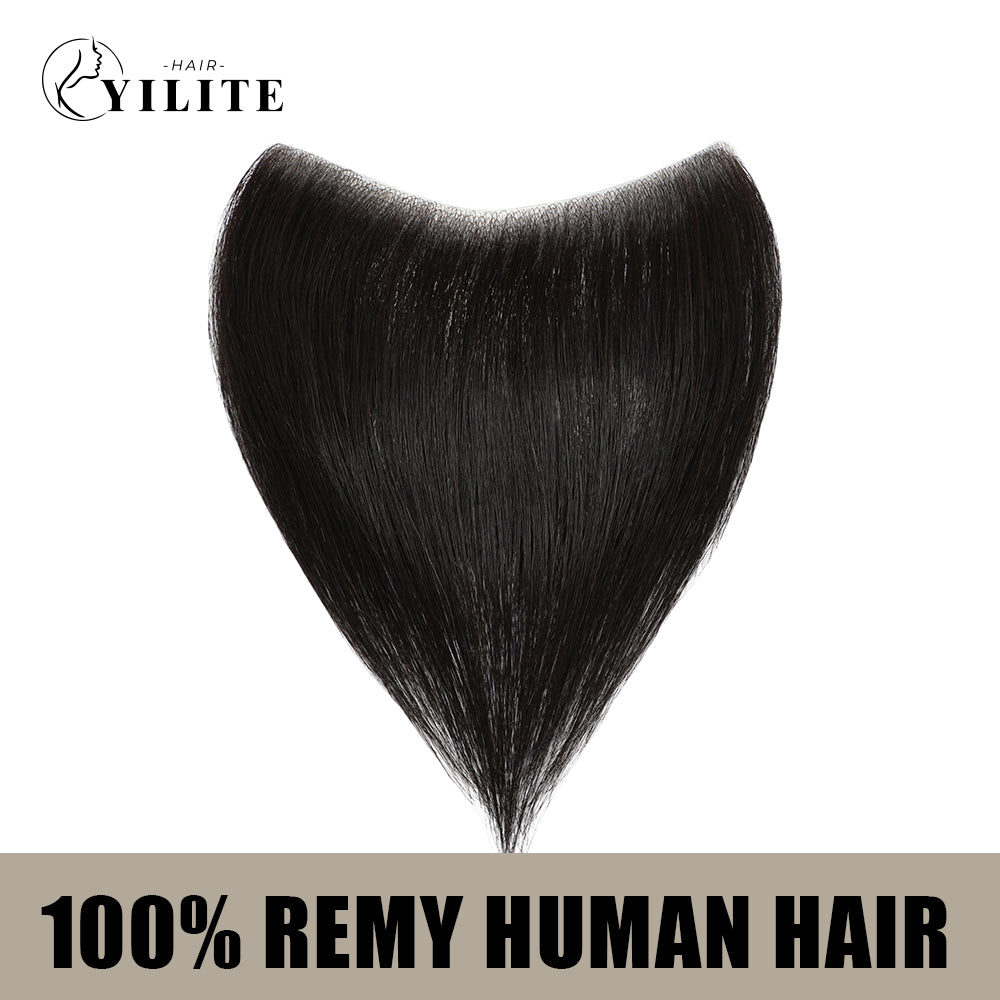 Realmhair seamless hair patch 1.5x16cm virgin human hair (#1 Jet Black£©