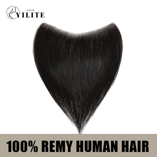 Realmhair seamless hair patch 1.5x16cm virgin human hair (#1 Jet Black£©