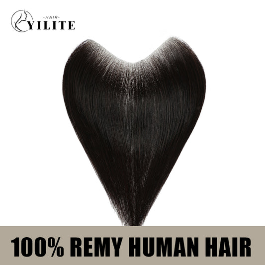 Realmhair seamless hair patch 3x16cm virgin human hair (Natural Black)