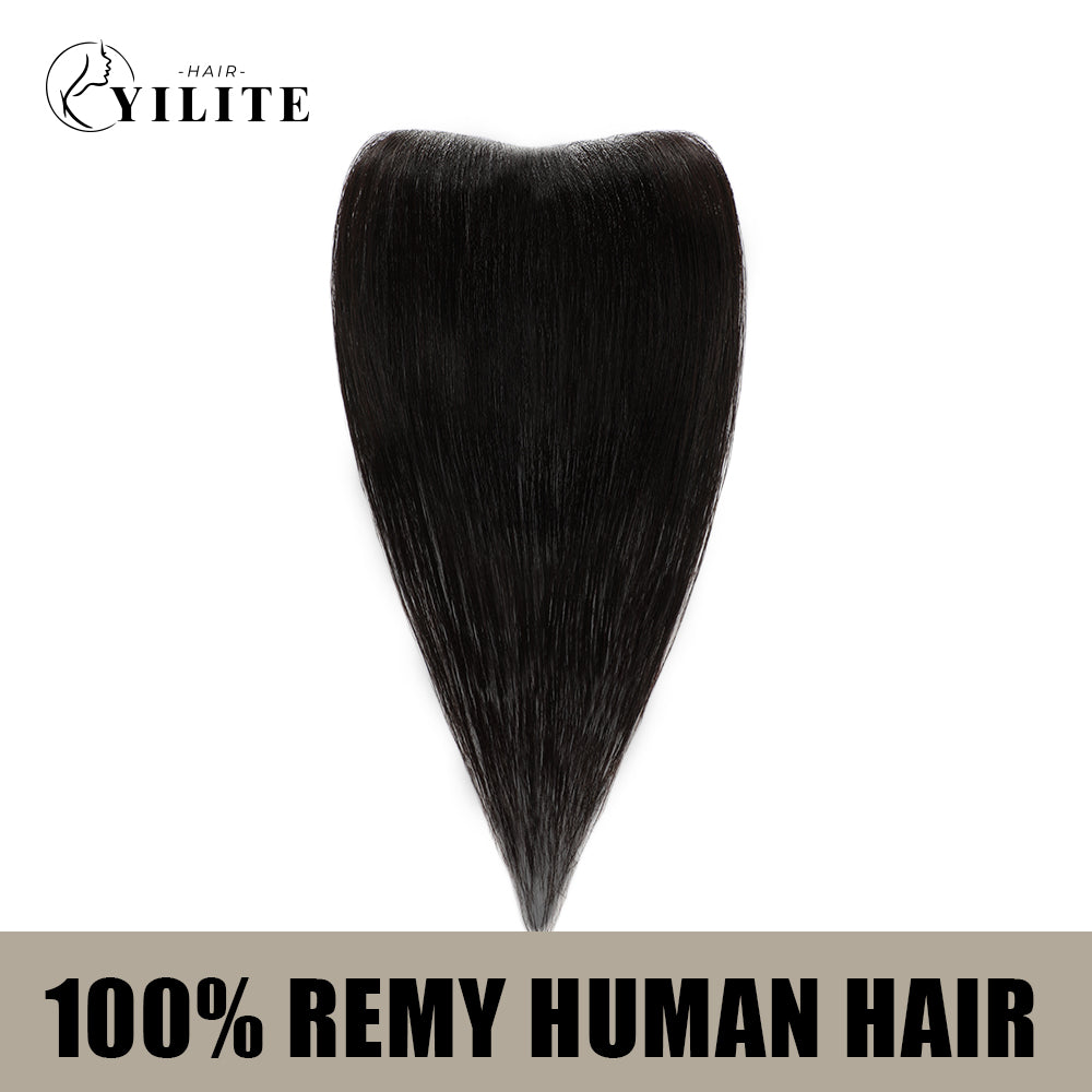 Realmhair seamless hair patch 1.5x15cm virgin human hair (Natural Black)