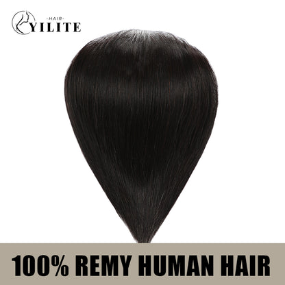 Realmhair seamless hair patch 7x15cm virgin human hair (Natural Black)
