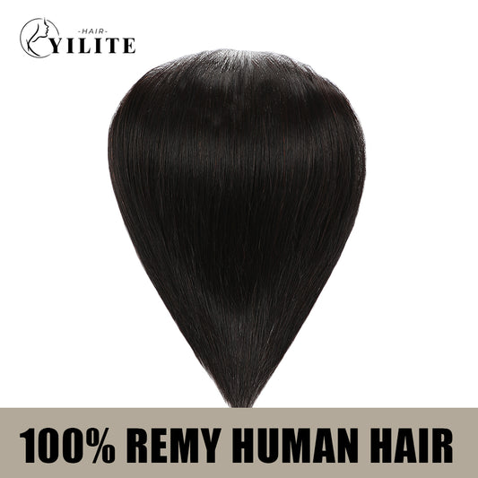 Realmhair seamless hair patch 7x15cm virgin human hair (Natural Black)
