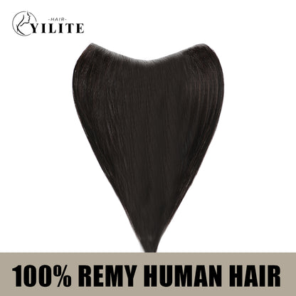 Realmhair seamless hair patch 1.5x16cm virgin human hair (Natural Black)