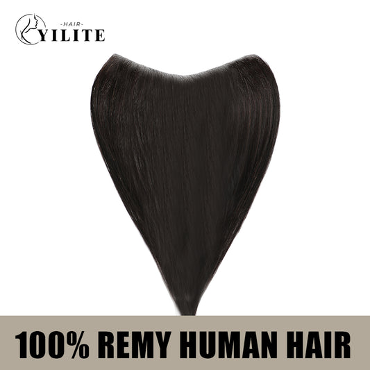 Realmhair seamless hair patch 1.5x16cm virgin human hair (Natural Black)