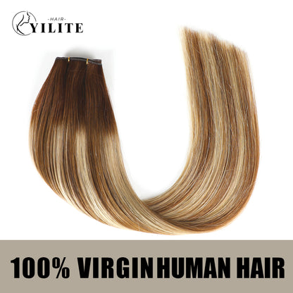 Realmhair virgin human hair genius weft 1Pc (#P6/613/T4£©