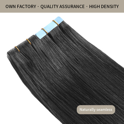 Realmhair invisible tape in hair extensions 20Pcs with high density and quality assurance (#1 )