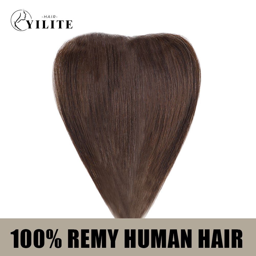 Realmhair seamless hair patch 1.5x15cm virgin human hair (#2?Darkest?Brown)
