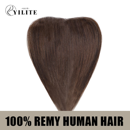Realmhair seamless hair patch 1.5x15cm virgin human hair (#2?Darkest?Brown)