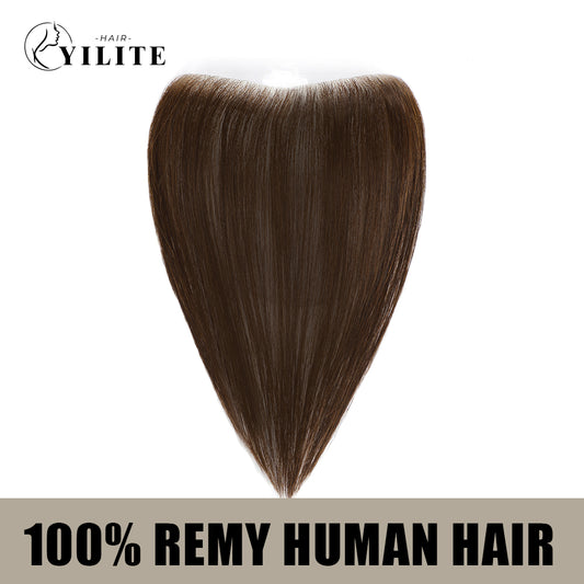 Realmhair seamless hair patch 1.5x16cm virgin human hair (#2?Darkest?Brown)