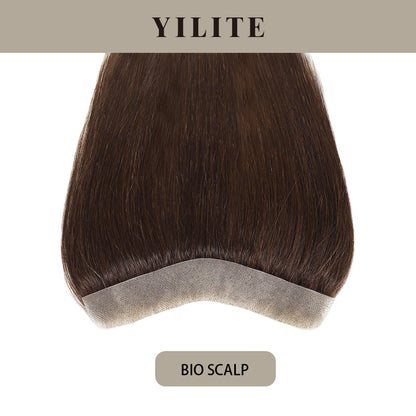 Realmhair Bio Scalp 2.5x16cm invisible seamless hair patch with skin-like base (#2?Darkest?Brown)