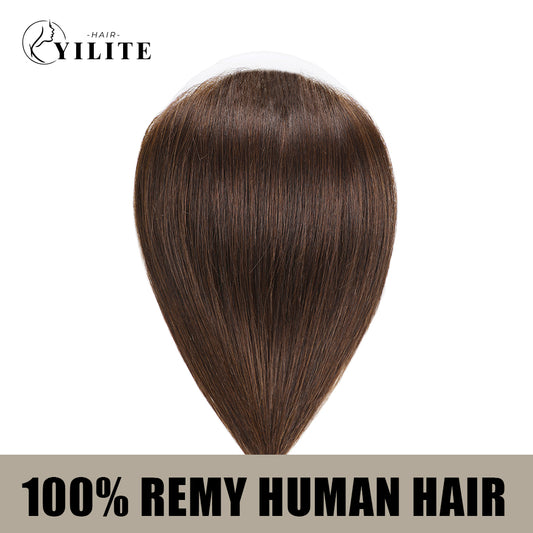 Realmhair seamless hair patch 7x15cm virgin human hair (#2?Darkest?Brown)