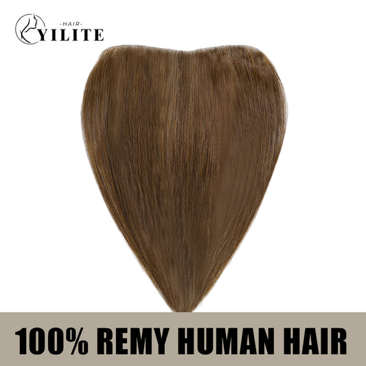 Realmhair seamless hair patch 1.5x16cm virgin human hair (#4 Dark Brown)