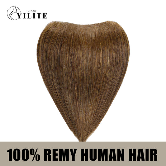 Realmhair seamless hair patch 2.5x16cm virgin human hair (#4 Dark Brown)