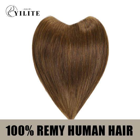 Realmhair seamless hair patch 3x16cm virgin human hair (#4 Dark Brown)