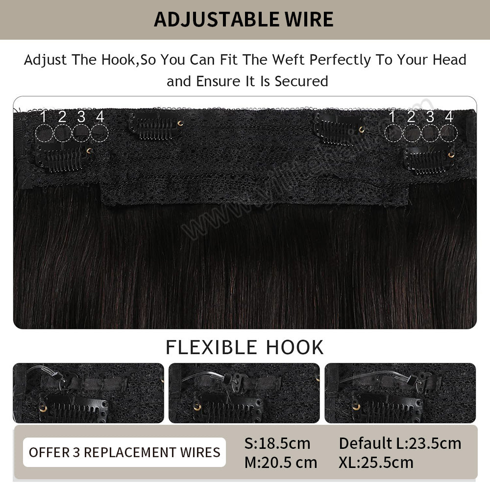 Details about the flexible hook design in #1B and replacement wires in various sizes (S, M, L, XL)