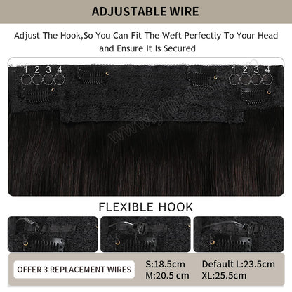 Details about the flexible hook design in #1B and replacement wires in various sizes (S, M, L, XL)