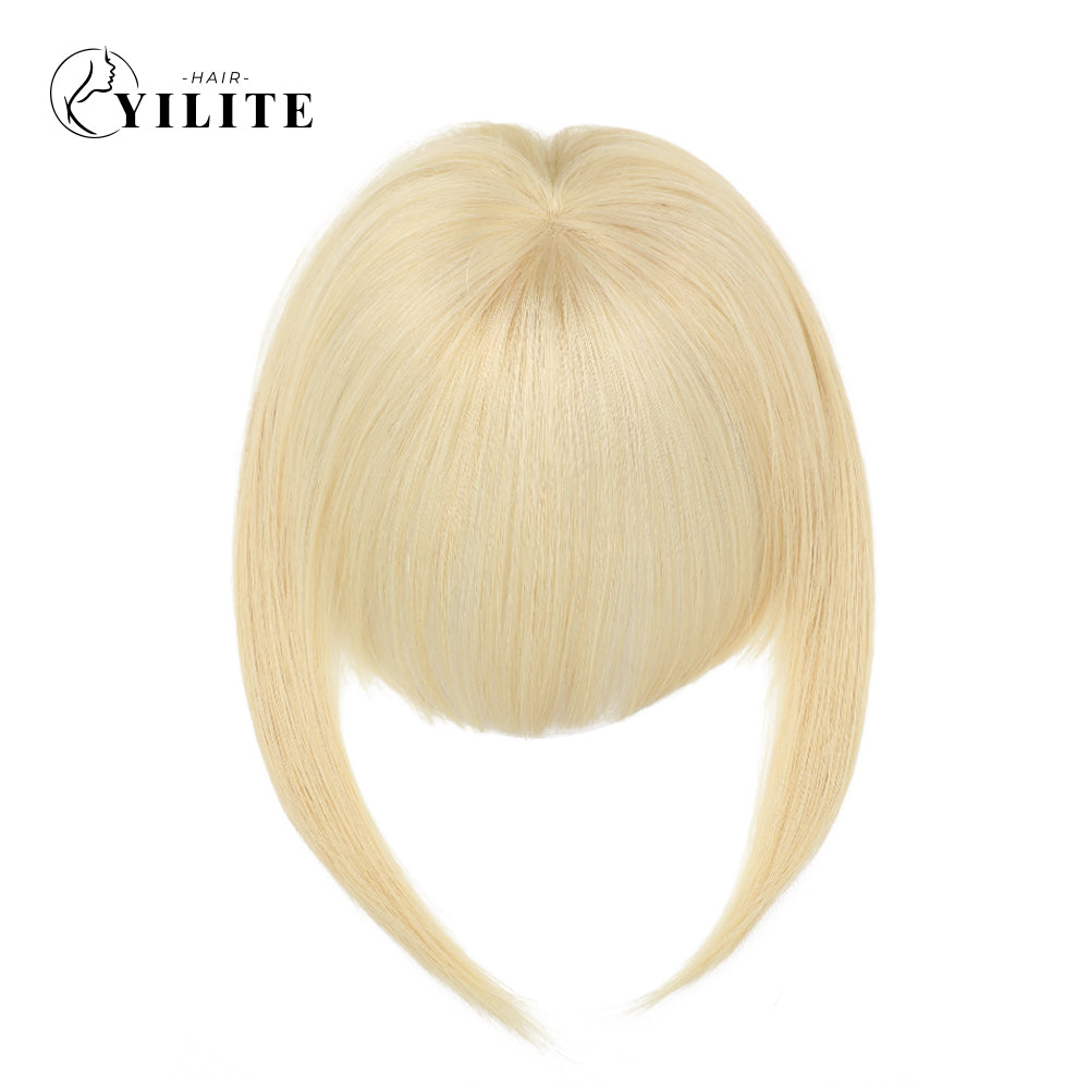 Realmhair Hand-Tied Invisible Clip In Bangs Real Remy Human Hair Wispy Bangs French Bangs (#613)