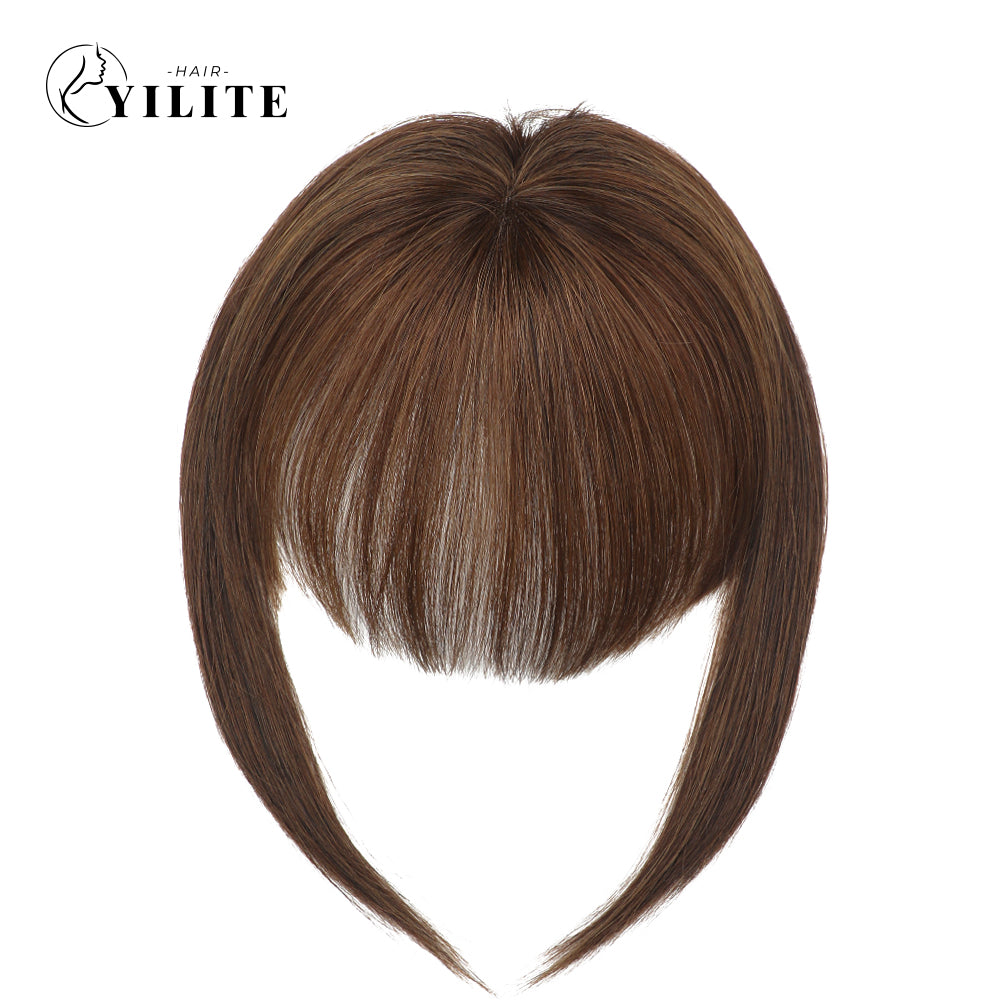 Realmhair Hand-Tied Invisible Clip In Bangs Real Remy Human Hair Wispy Bangs French Bangs (#4)