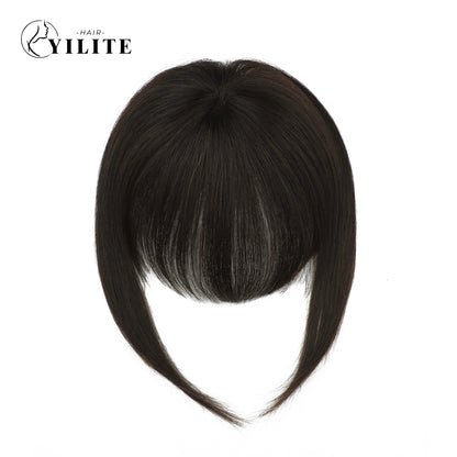 Realmhair Hand-Tied Invisible Clip In Bangs Real Remy Human Hair Wispy Bangs French Bangs (#1B)