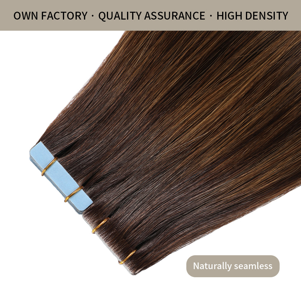 Realmhair invisible tape in hair extensions 20Pcs with high density and quality assurance (P2/6/T2)