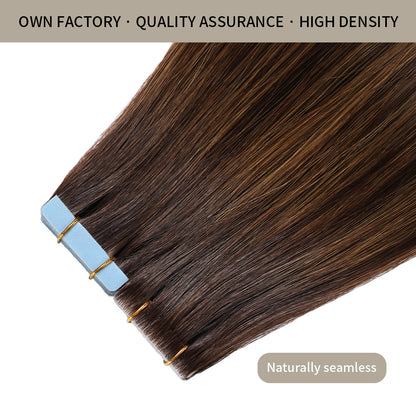 Realmhair invisible tape in hair extensions 20Pcs with high density and quality assurance (P2/6/T2)